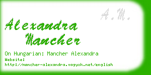 alexandra mancher business card